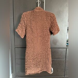 Sheer brown mini dress, NWT